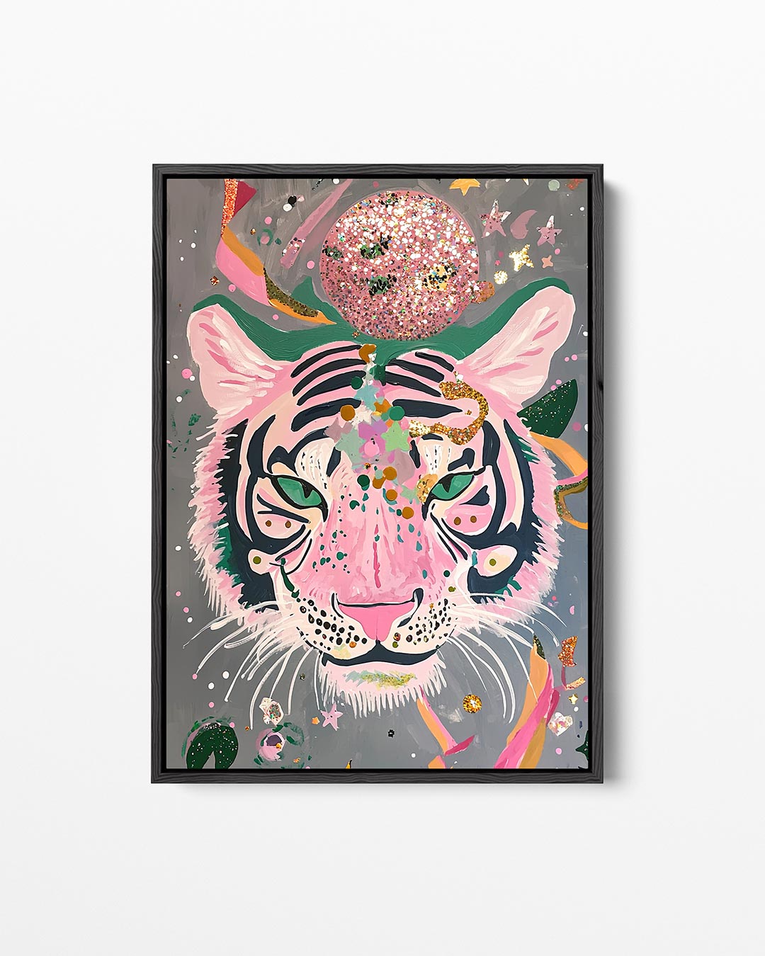 Kleurrijke tijger – staand wanddecoratie kunstwerk