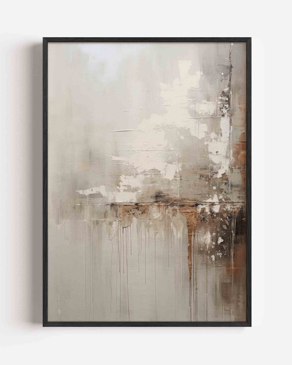 Abstracte beige en bruine – zacht abstracte portret poster als wanddecoratie