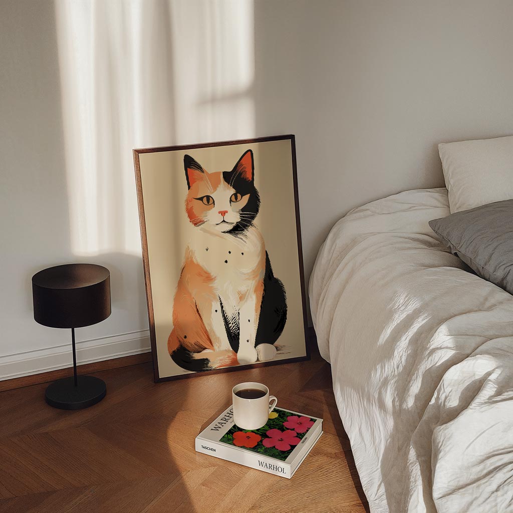 Stijlvolle Kattenposter – staande kinderkamer wanddecoratie van WallArtistic