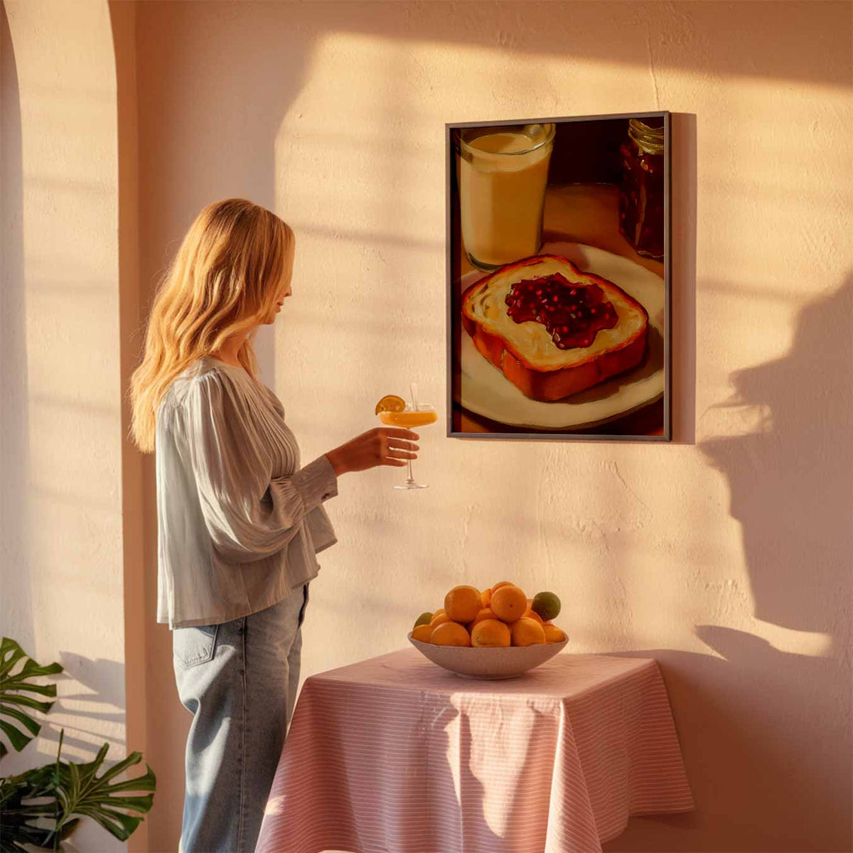 Ontbijt Nostalgie – keuken poster als sfeervolle staande wanddecoratie