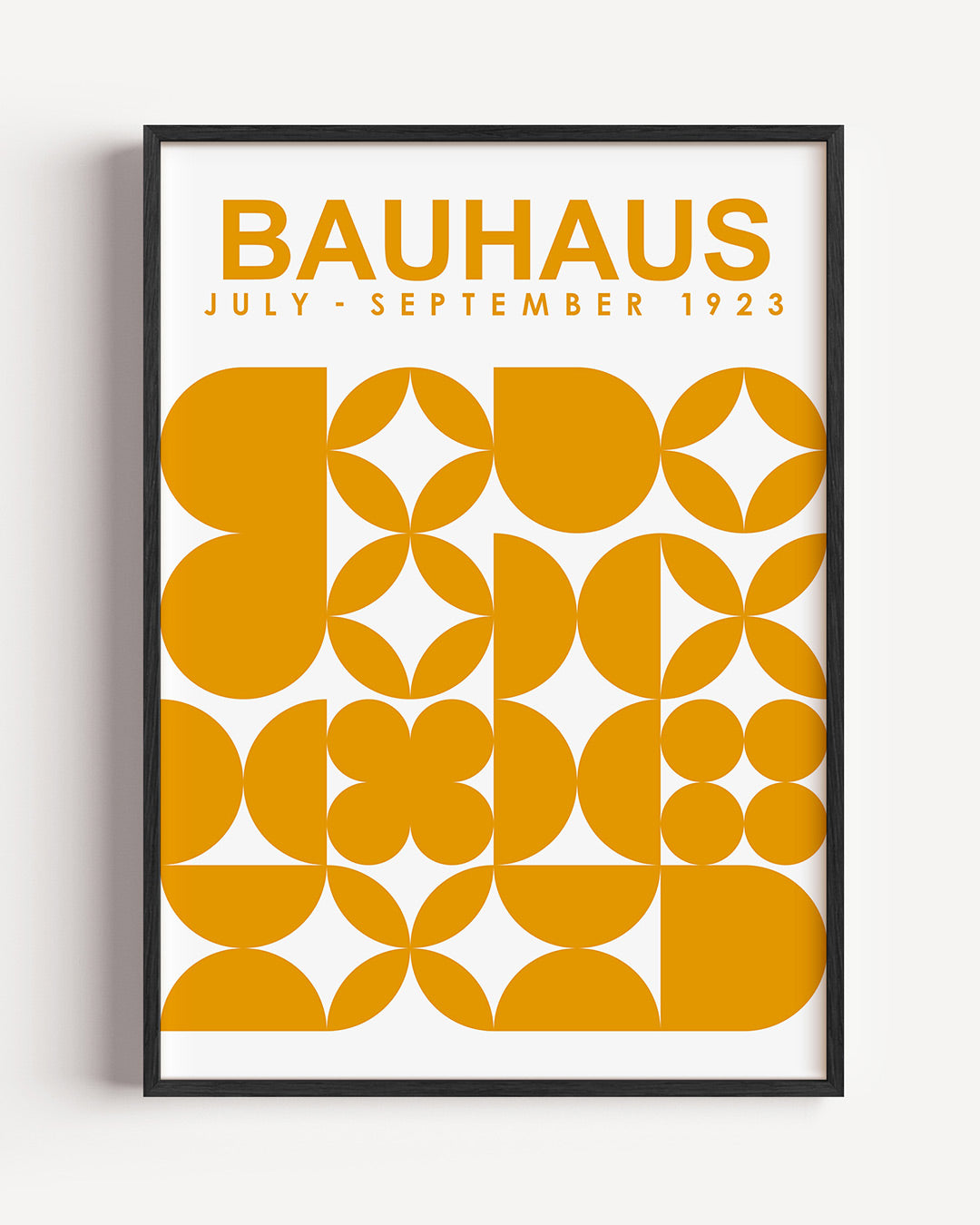 Vormritme en kleur – staande Bauhaus poster als wanddecoratie
