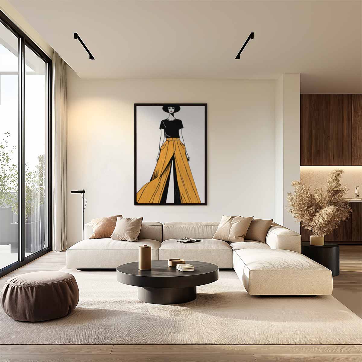 Stijlvolle Dames Silhouet – plexiglas wanddecoratie in portret formaat