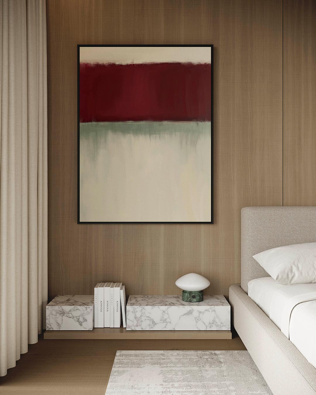 Horizontale kleurvlakken – staand wanddecoratie kunstwerk