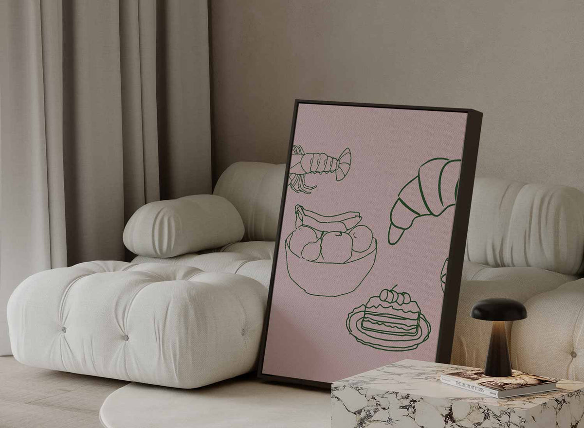 Smakelijke Momenten Illustratie – plexiglas wanddecoratie in portret formaat