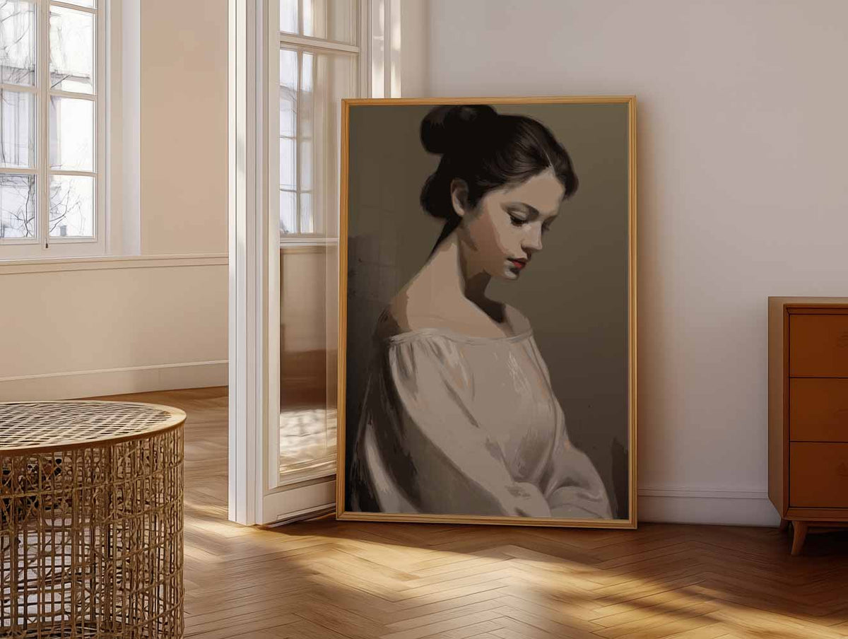 Stijlvolle Elegantie Portretposter – vrolijke paasillustratie als portret poster
