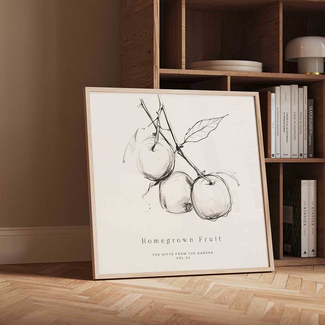 Homegrown fruit – moderne wandkunst met kleur en vormen als poster