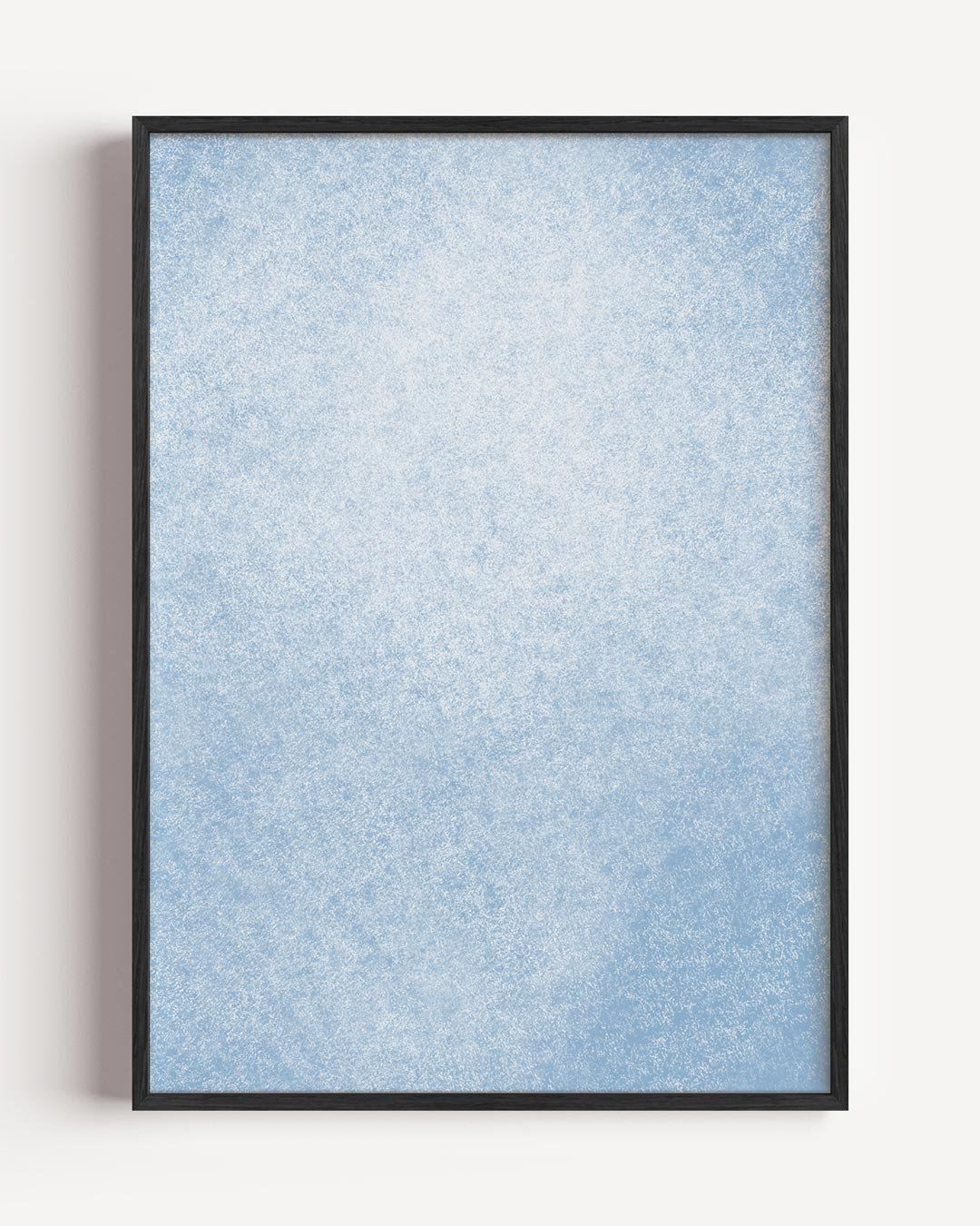 Poederblauwe Elegantie – kleurrijke abstracte portret poster als wanddecoratie