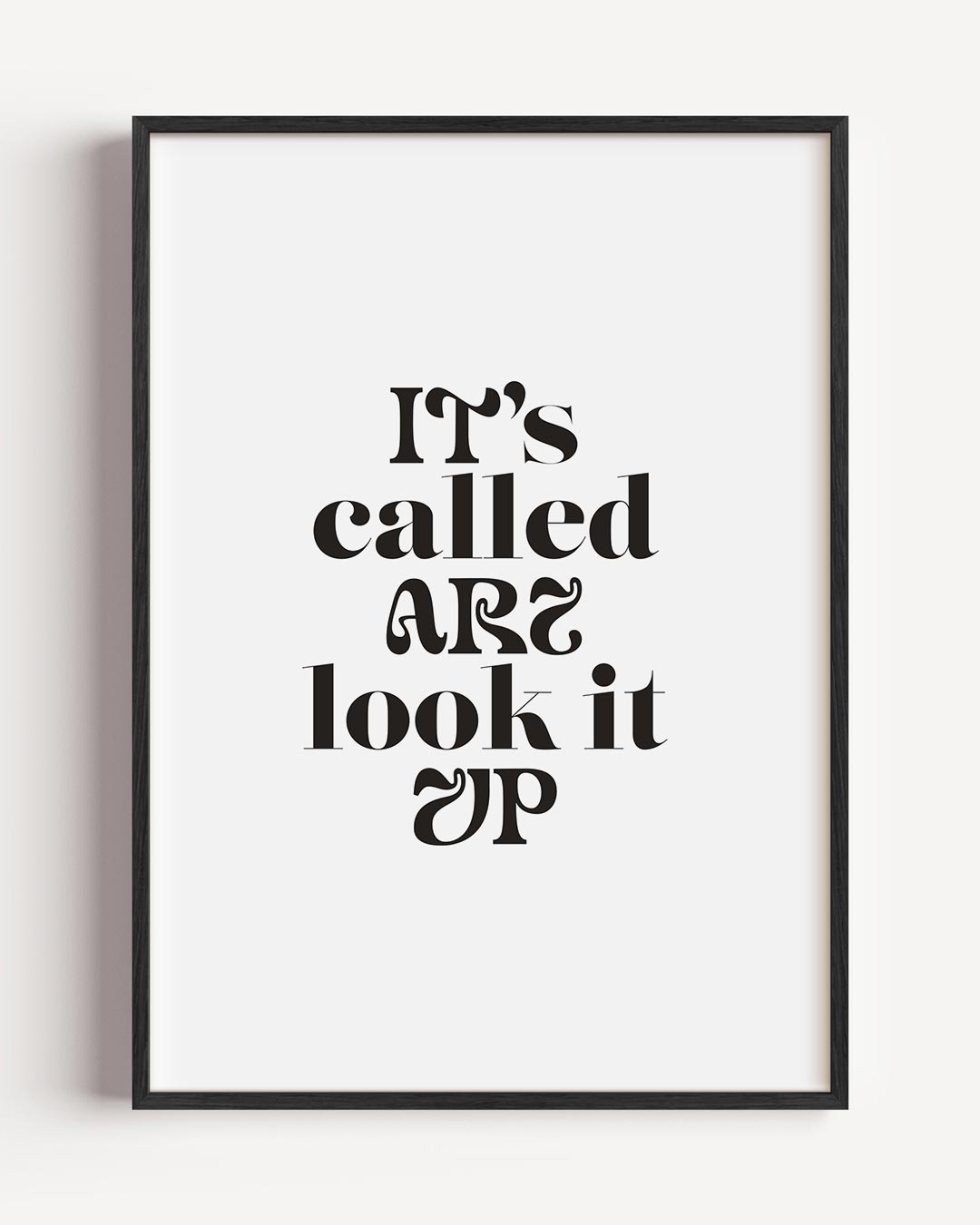 Inspirerende Typografie – typografie portret poster als wanddecoratie