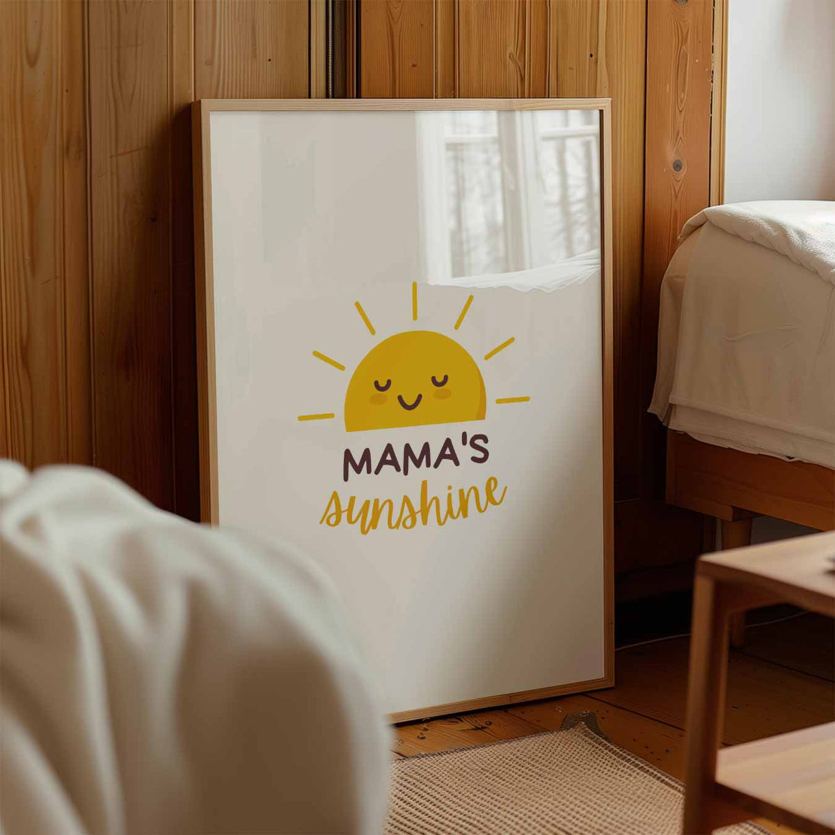 Mama's Sunshine – staande muurposter voor de kinderkamer