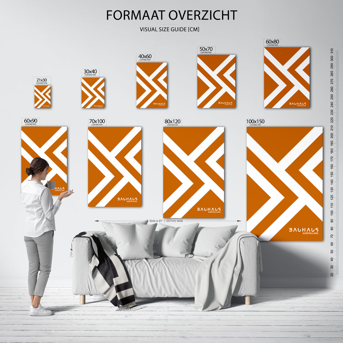 – geometrische poster in Bauhaus-stijl van WallArtistic