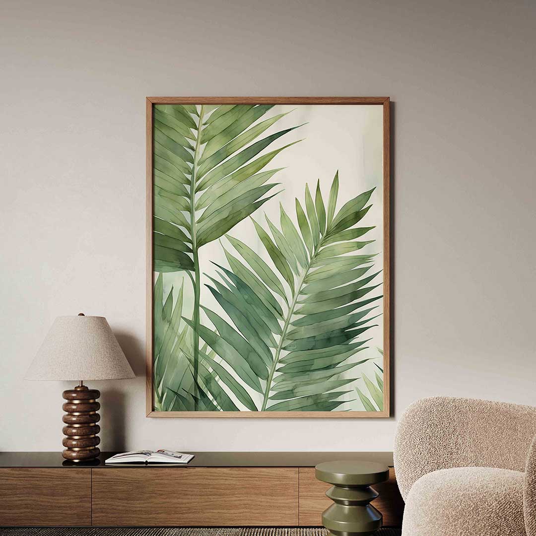 Groene bladeren – tropische jungle poster in staand formaat