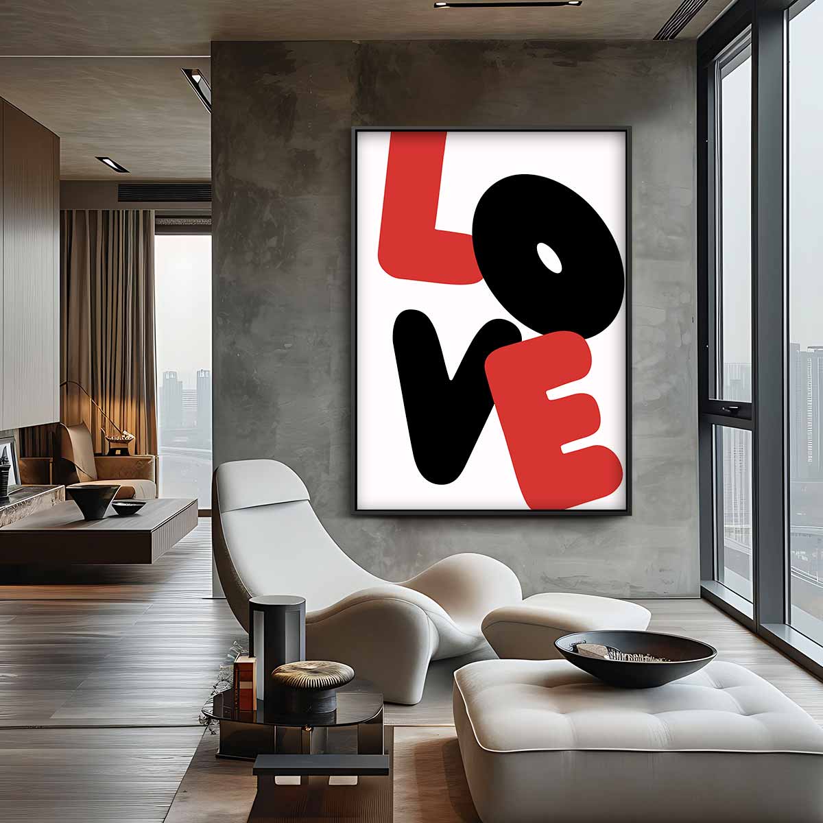 Liefdevolle Vormen – staande wandkunst voor woonkamer of interieur