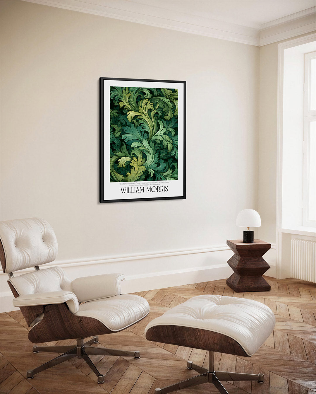 Groene bladpatronen – decoratief kunstwerk voor aan de muur