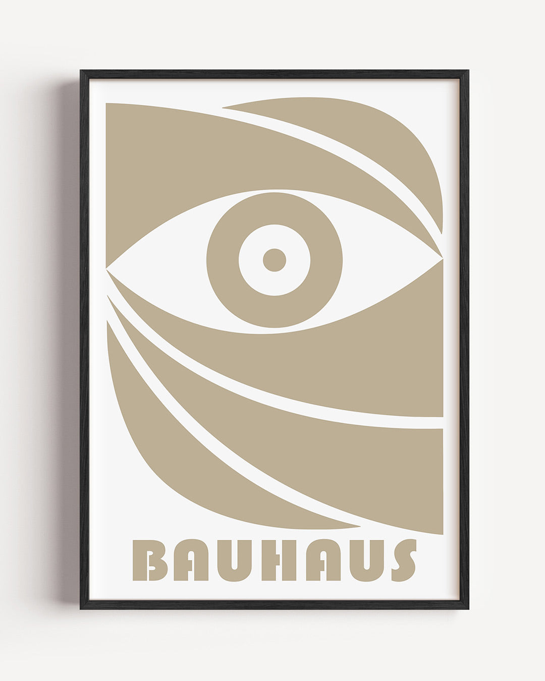 Oogvorm en lijnen – staande Bauhaus poster als wanddecoratie