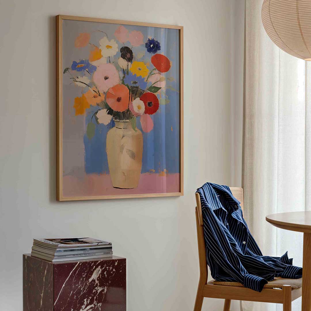 Bloemen in vaas – bloemen poster in staand formaat