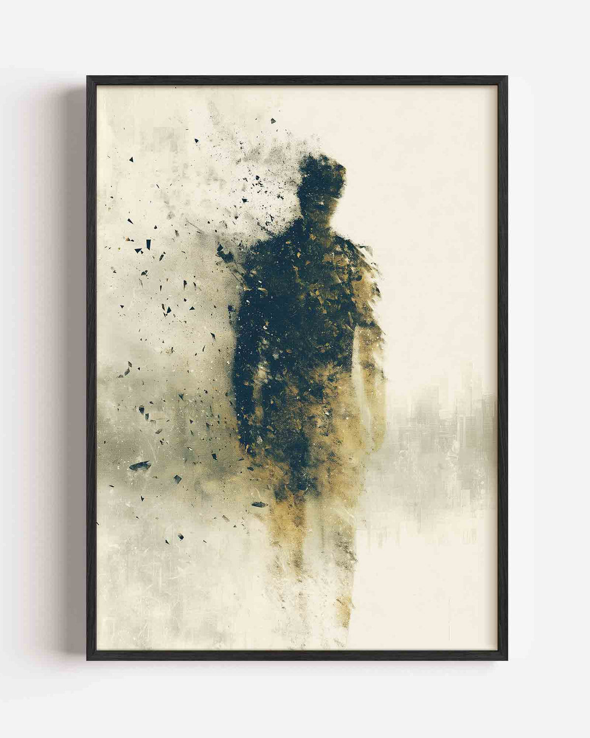 Vervagende figuur – abstracte portret poster als wanddecoratie