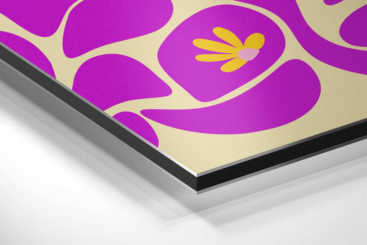 Vrolijke Bloemen Abstract – modern portret kunstwerk van WallArtistic