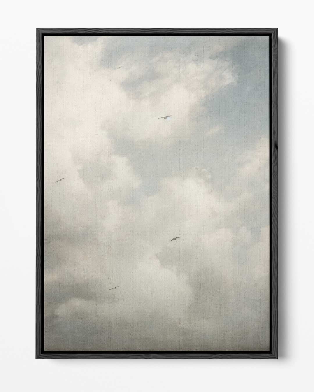 Wolkenpracht met Vogels – portret kunstwerk als wanddecoratie