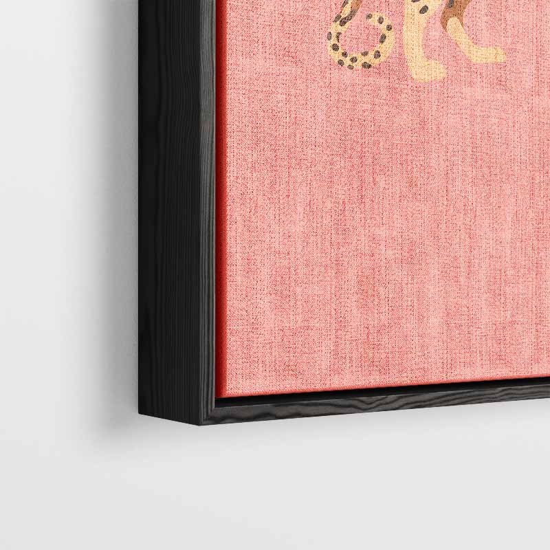 Kleurrijke Luipaard Illustratie – plexiglas wanddecoratie in portret formaat