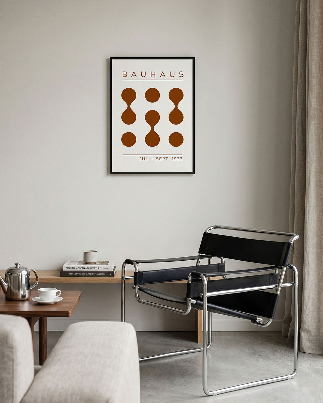 Vorm en balans – geometrische Bauhaus poster in staand formaat