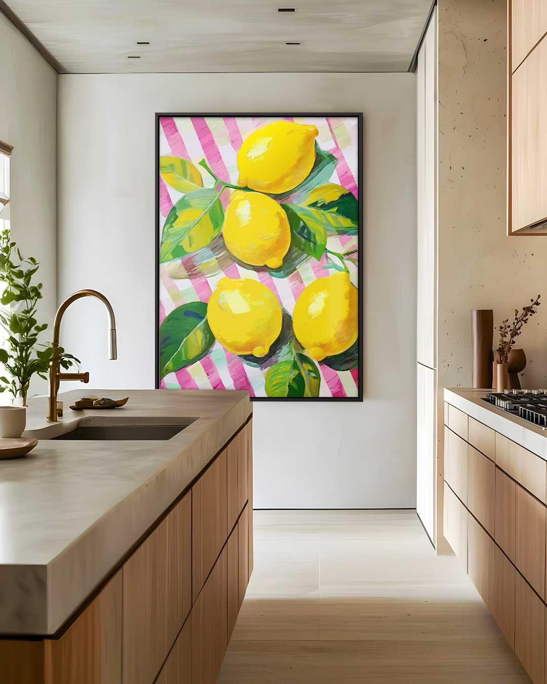 Zomerse Citroentjes – staand kunstwerk voor modern interieur