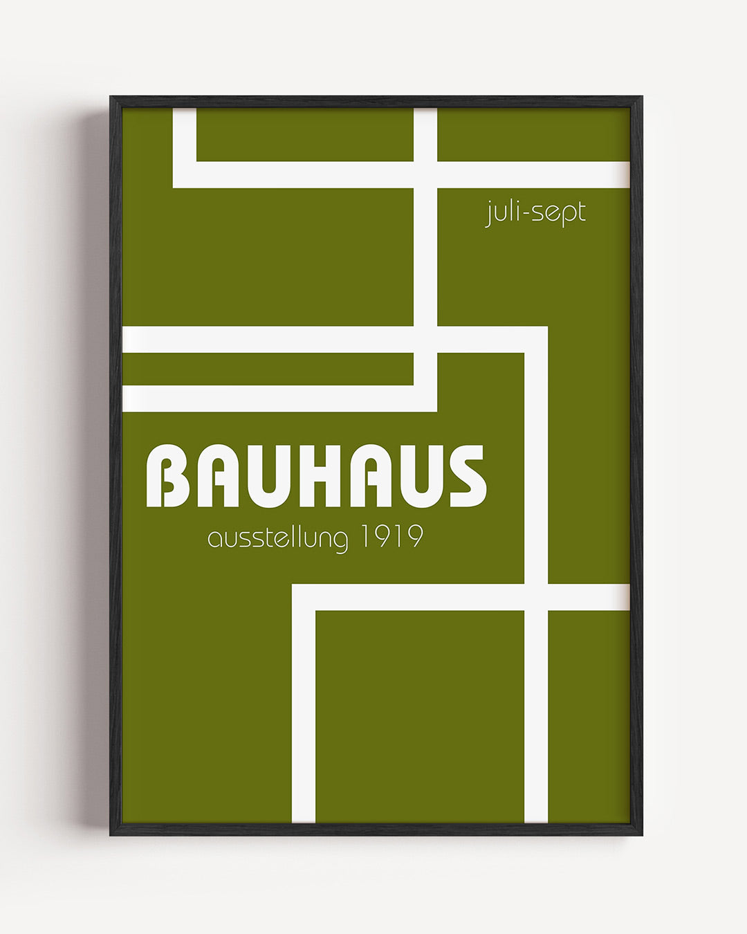 Lijnen en vlakken – staande Bauhaus poster als wanddecoratie