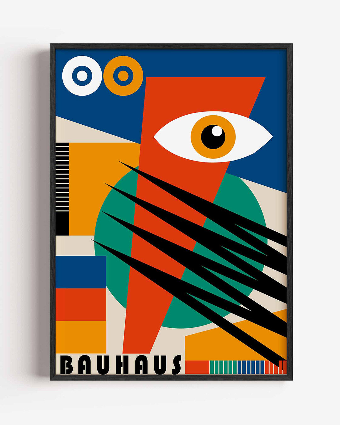 Vorm en kleur – staande Bauhaus poster als wanddecoratie