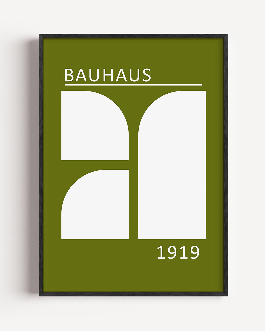 Vormen en vlakken – staande Bauhaus poster als wanddecoratie