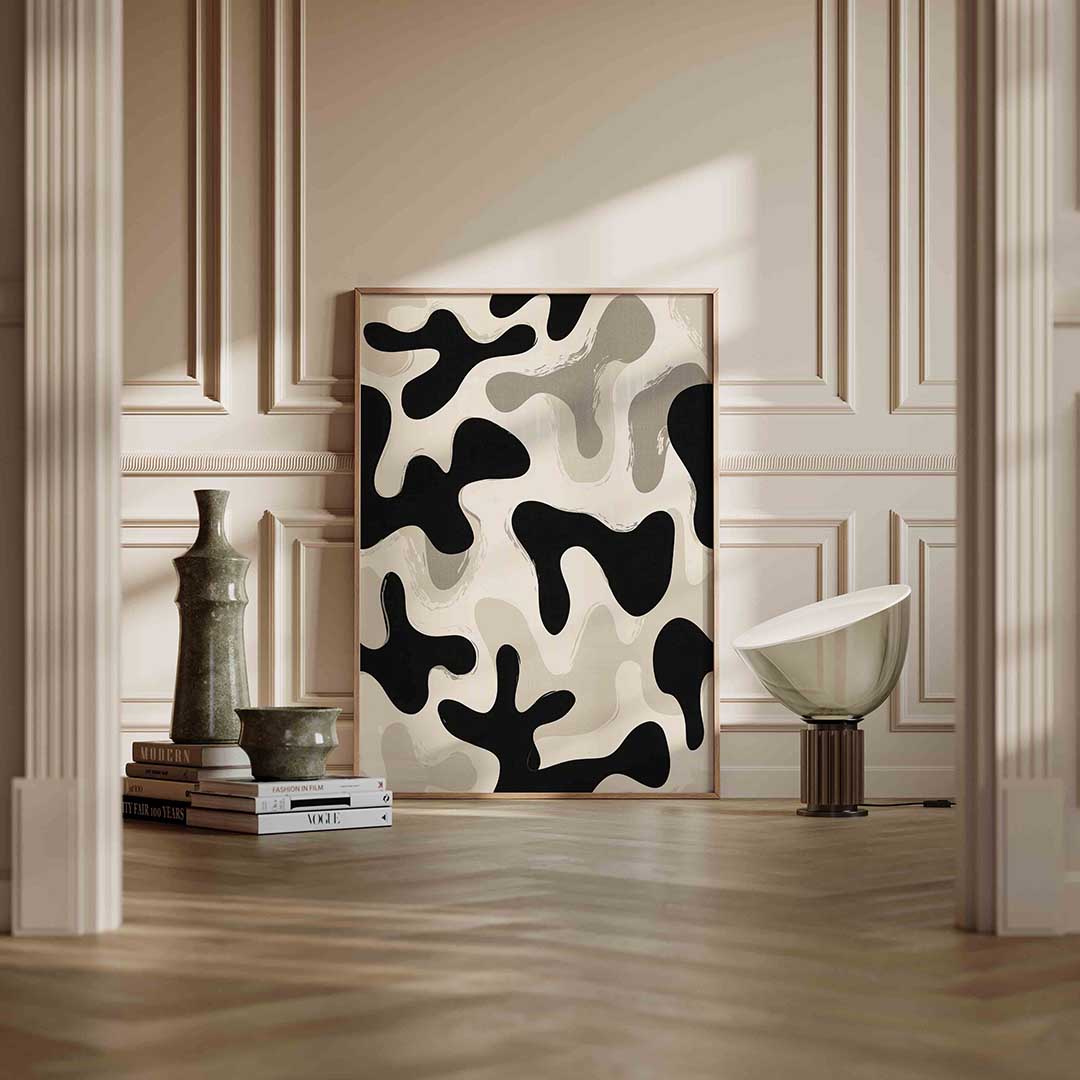 Organische vormen – staande abstracte wanddecoratie van WallArtistic