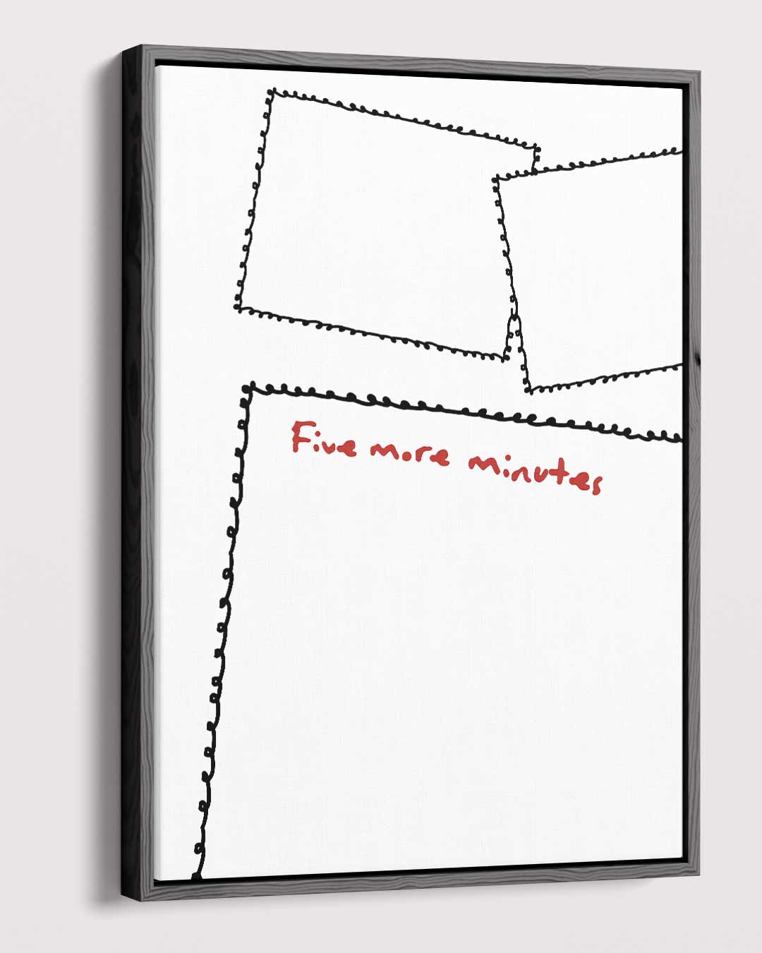 Vijf Extra Minuten – dibond kunstwerk als wanddecoratie