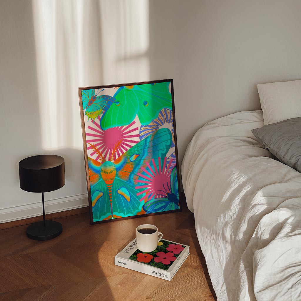 Kleurrijke Vlinders – staande Popart wanddecoratie van WallArtistic