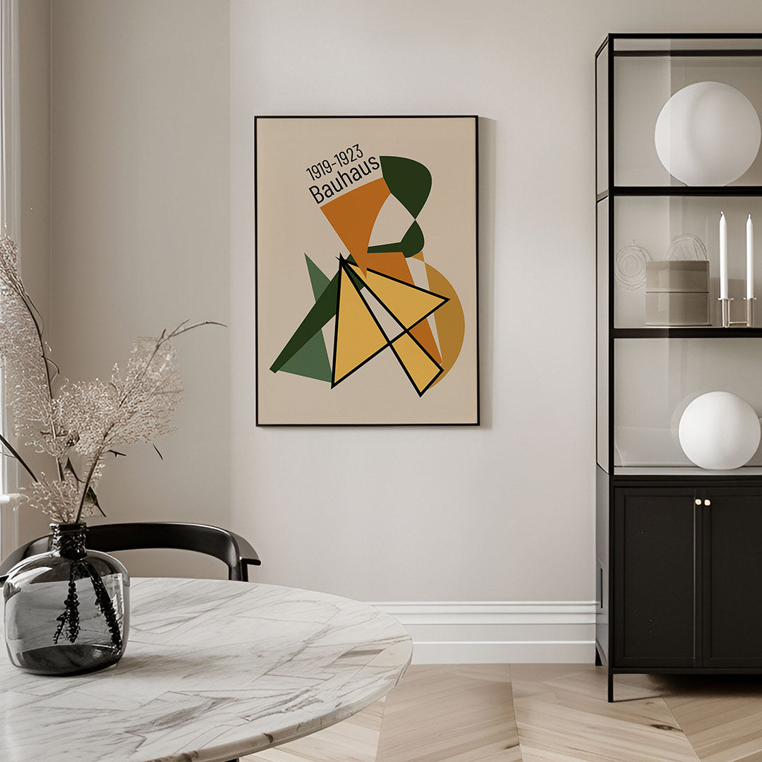 Vormen en vlaken – geometrische Bauhaus poster in staand formaat