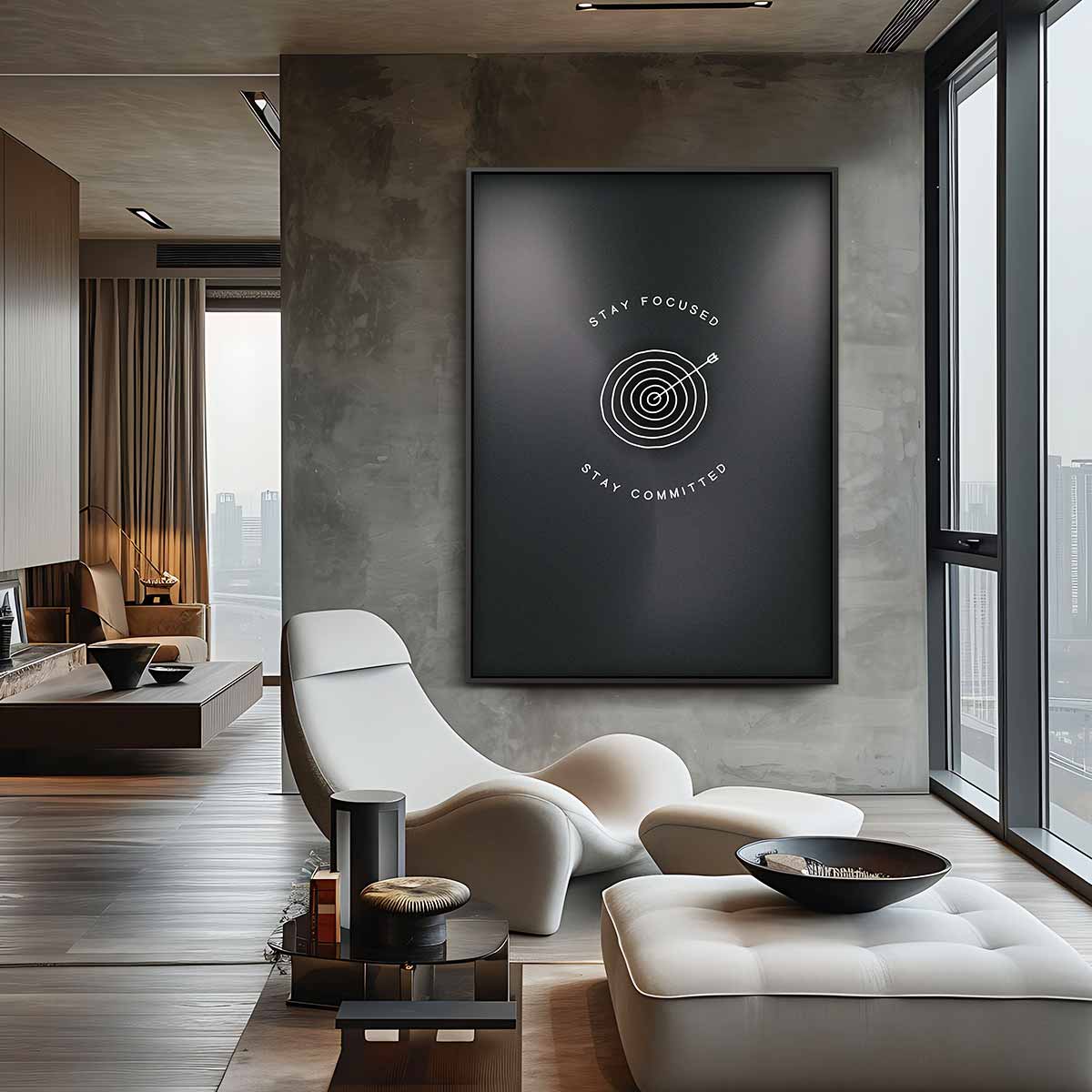 Stay focused – plexiglas wanddecoratie in portret formaat