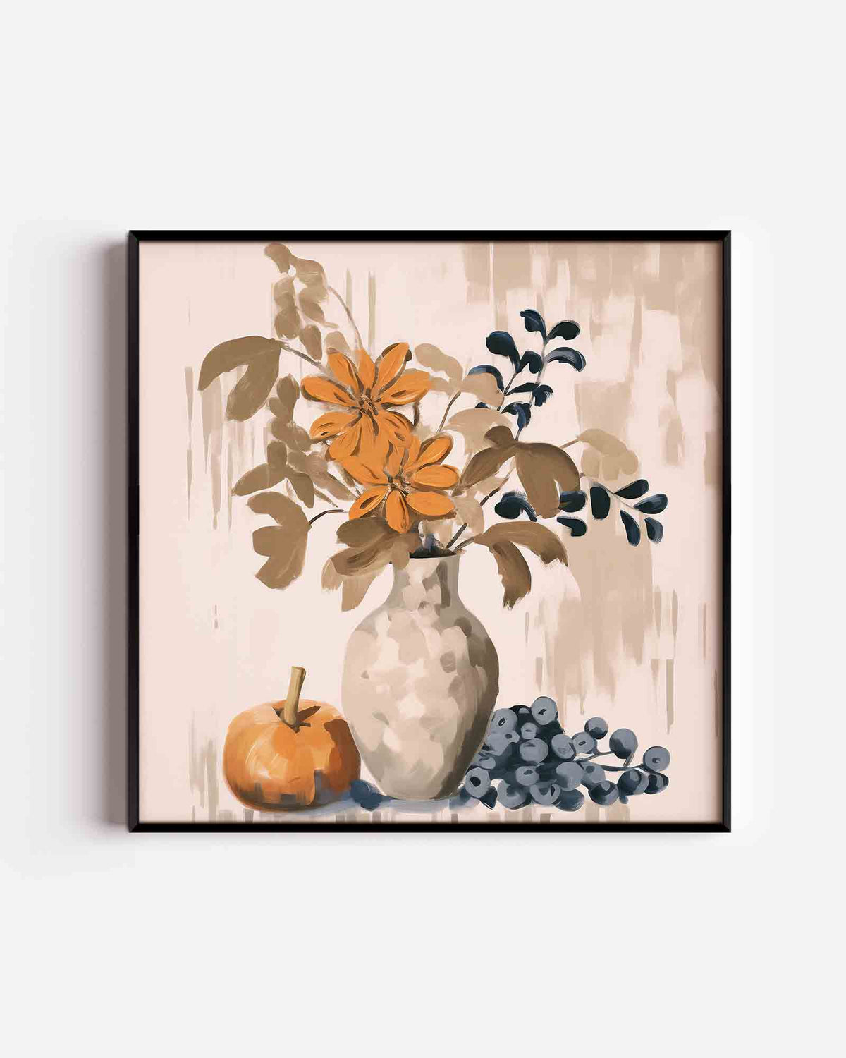 Bloemen en fruit – bloemen vierkante poster als wanddecoratie