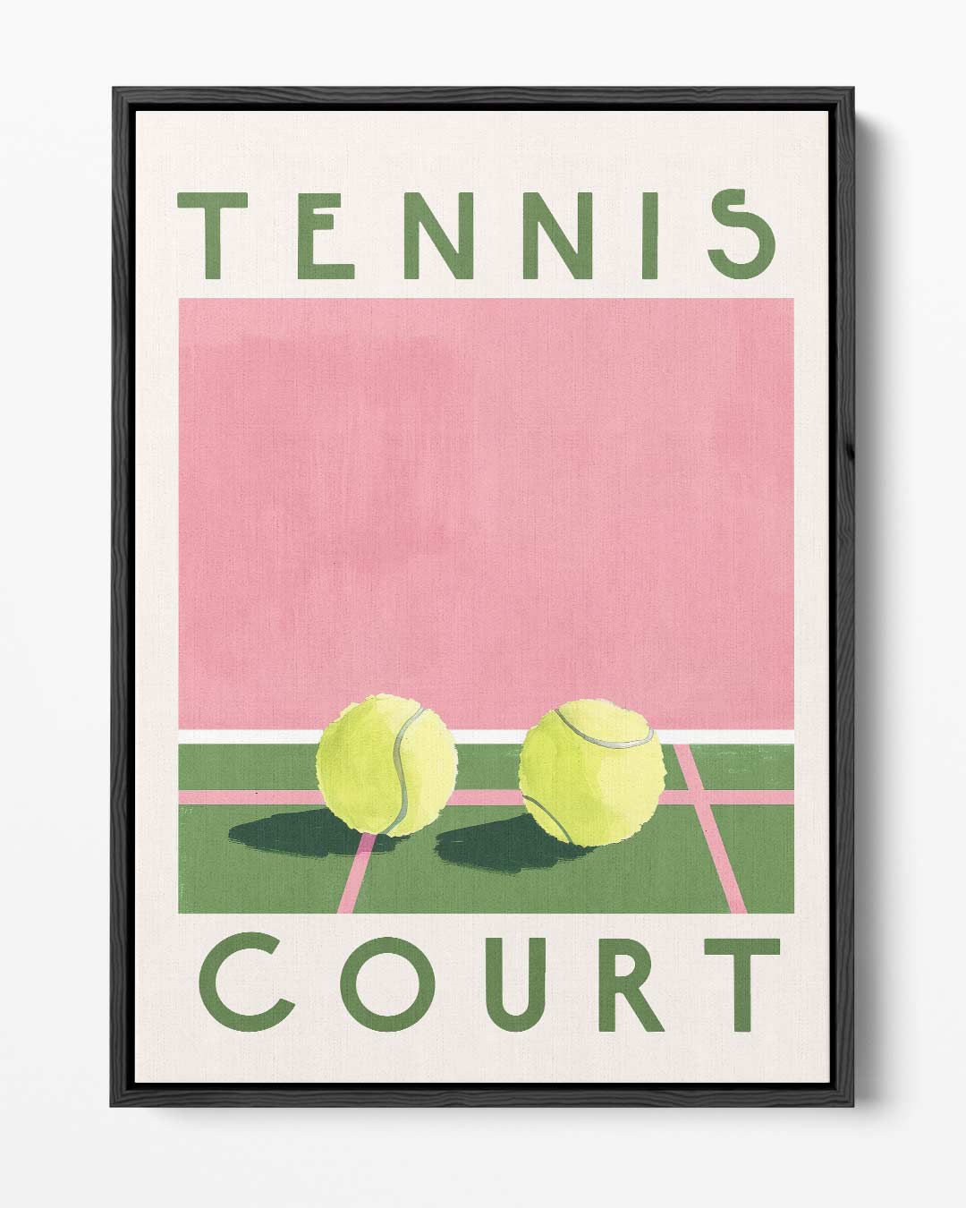 Tennisbaan Droom – portret kunstwerk als wanddecoratie