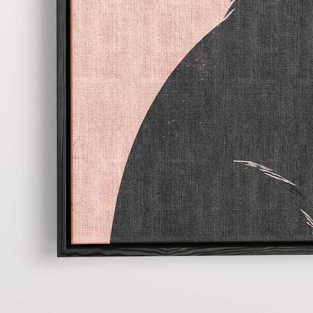 Stijlvolle Zwarte Kat Illustratie – plexiglas wanddecoratie in portret formaat