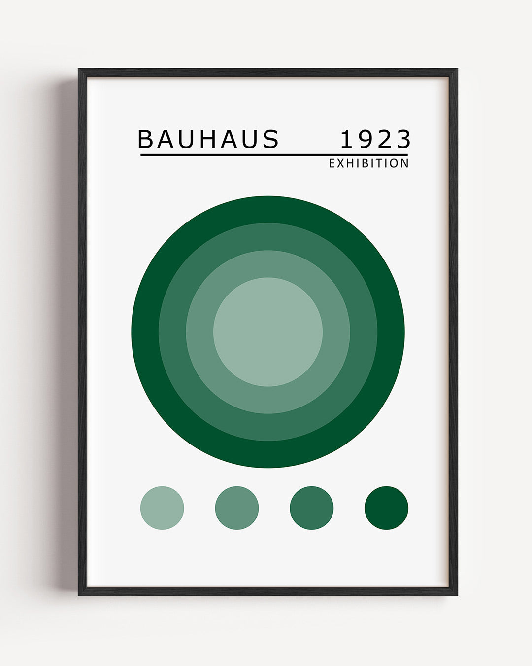 Cirkelharmonie – staande Bauhaus poster als wanddecoratie