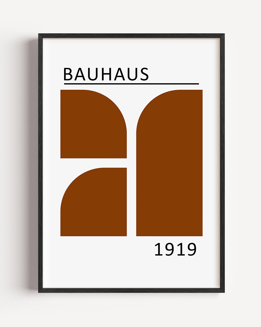 Vorm en lijnenspel – staande Bauhaus poster als wanddecoratie