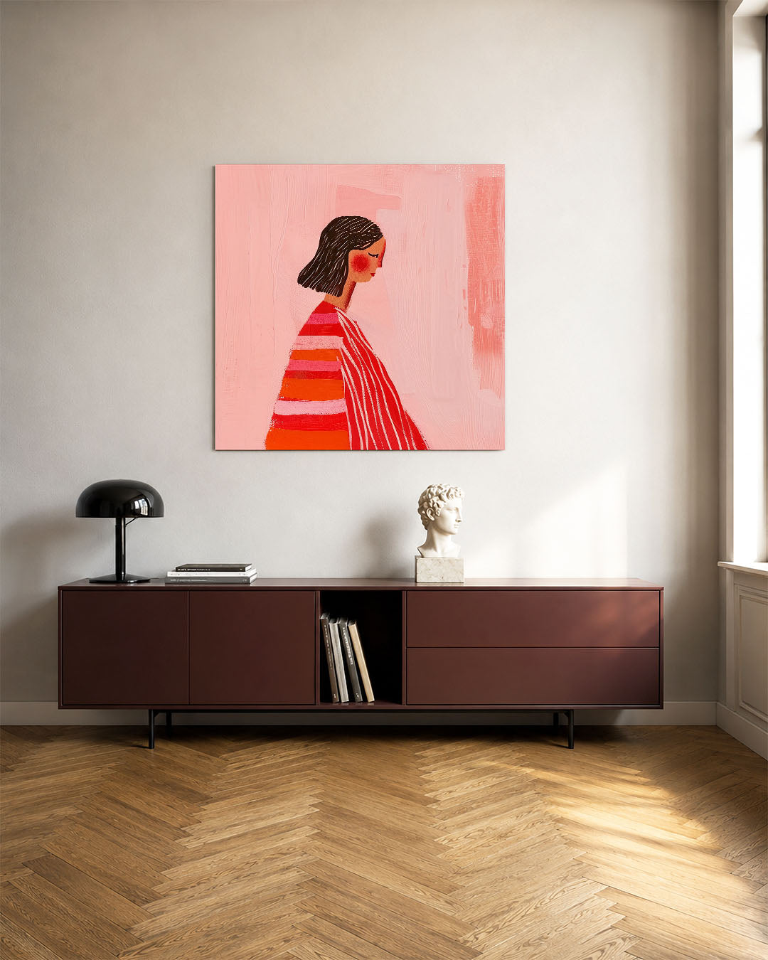 Gestileerd portret kunstwerk – tweede productweergave – dit kunstwerk toont een gestileerd portret van een persoon in