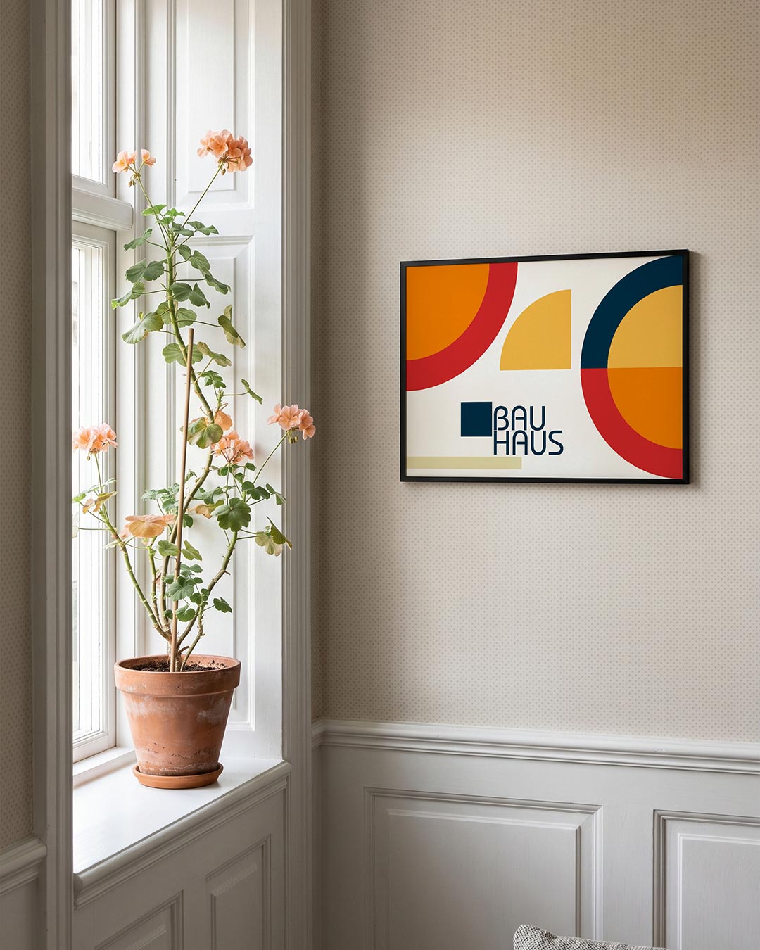Vormen en vlaken – liggende Bauhaus poster voor aan de muur