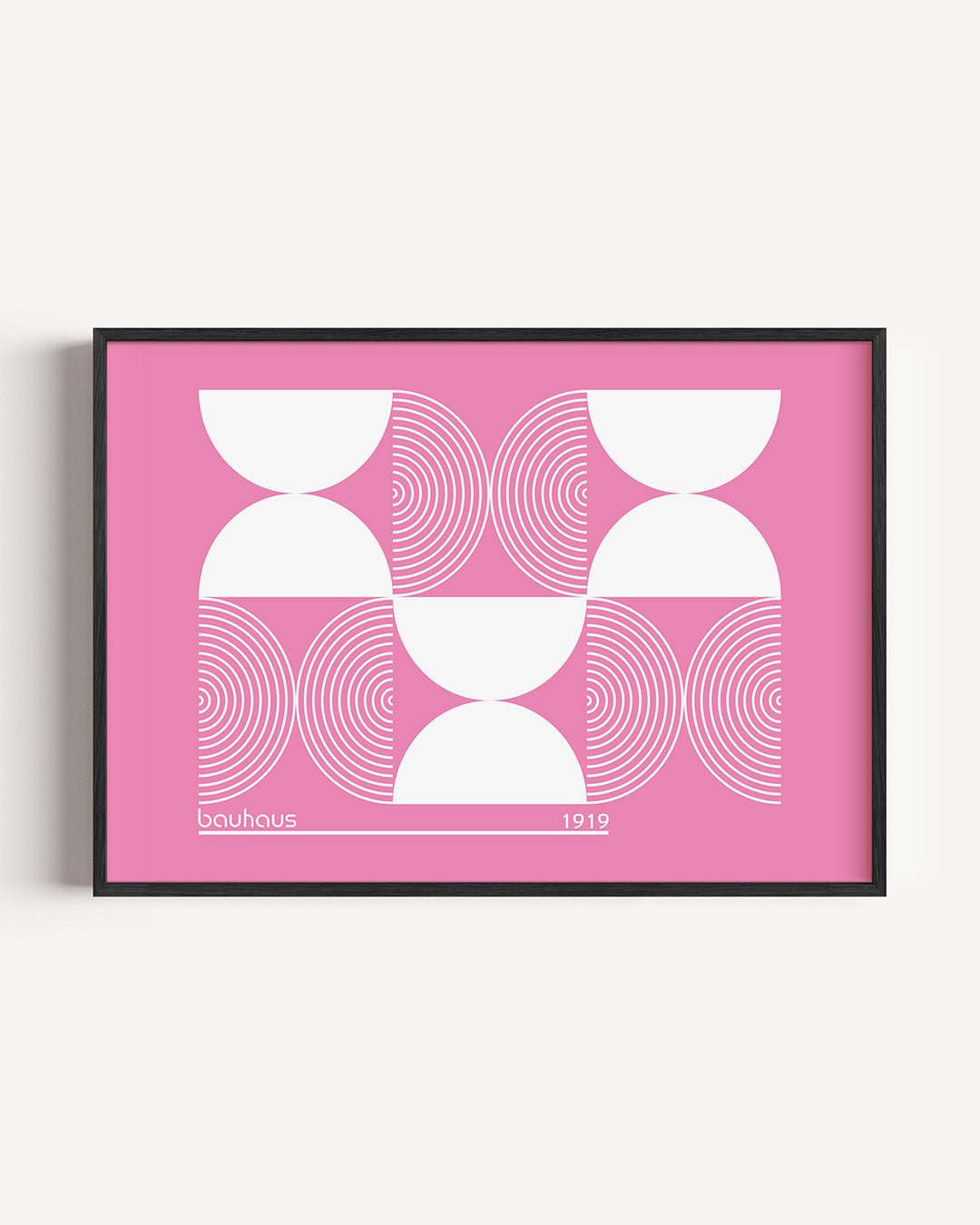 Vorm en ritme – liggende Bauhaus poster als wanddecoratie