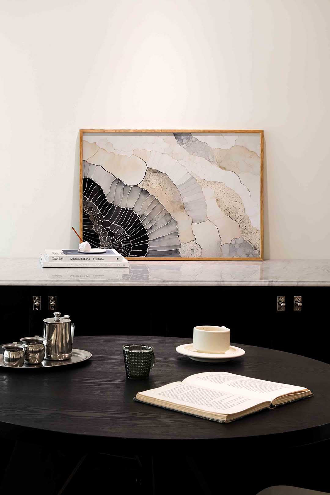 Abstracte vormen – abstracte poster in liggend formaat