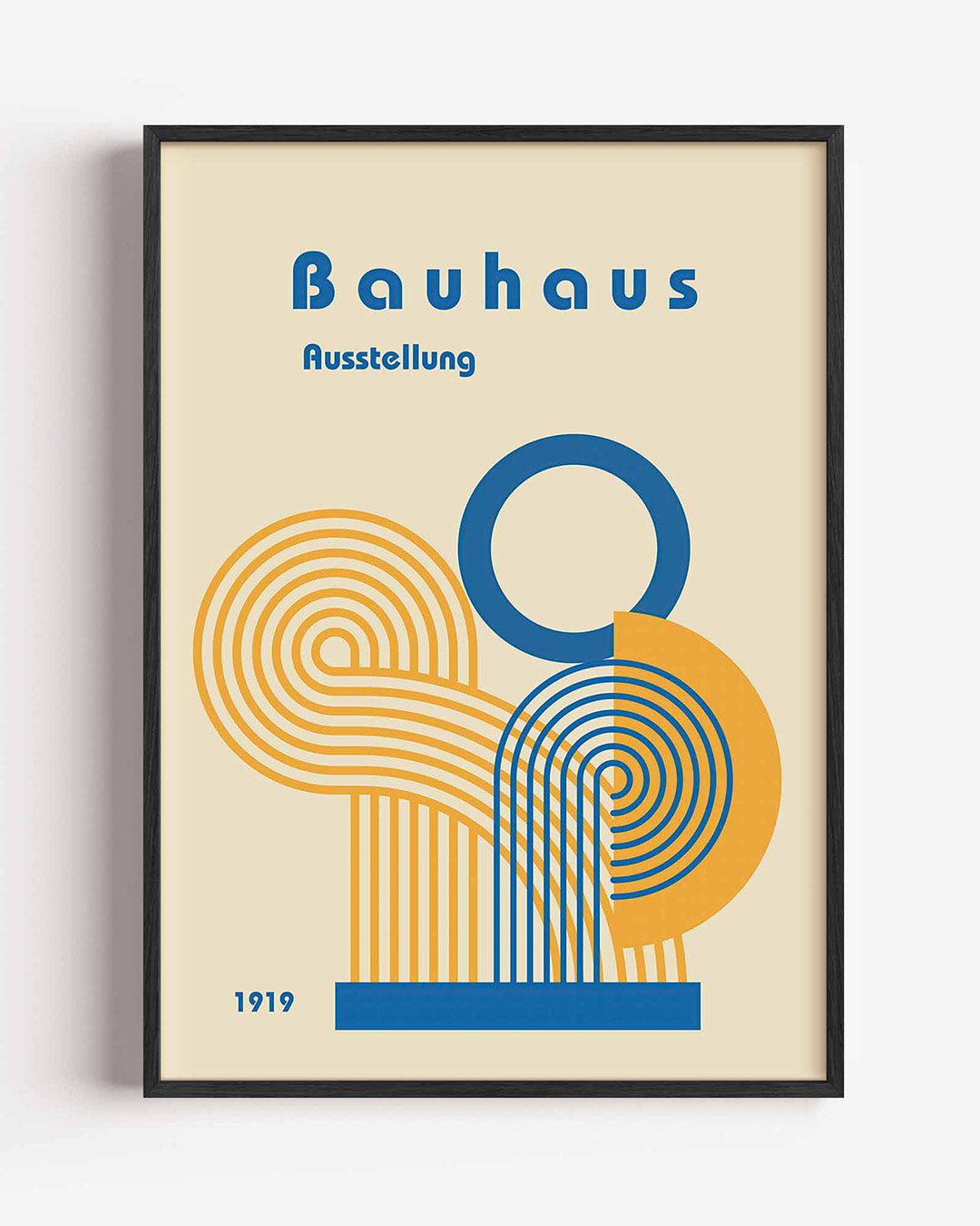 Vorm en kleur – staande Bauhaus poster als wanddecoratie