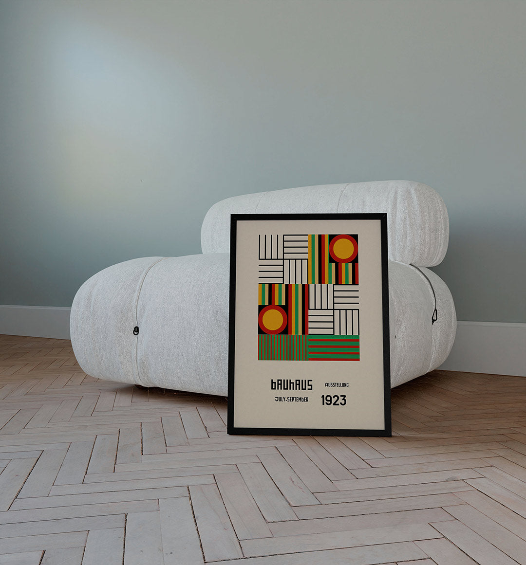 Vorm en kleur – staande Bauhaus poster voor aan de muur