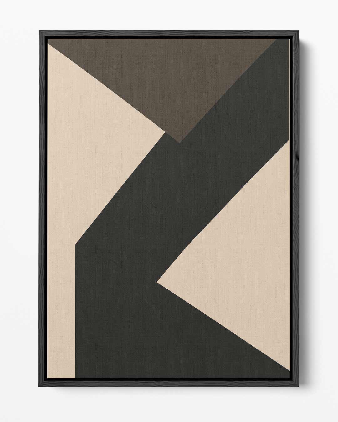 Dynamisch Abstract Contrast – portret kunstwerk als wanddecoratie