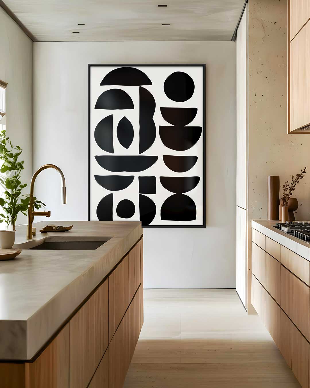 Abstracte Krachtpatronen – dibond wanddecoratie in staand formaat