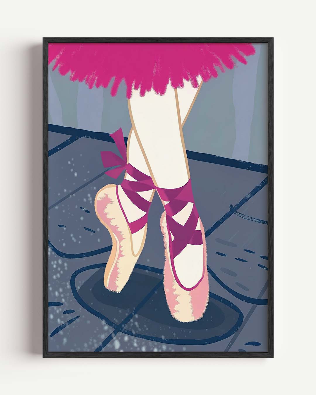 Elegante Ballerina Puntschoenen – zomer portret poster als wanddecoratie