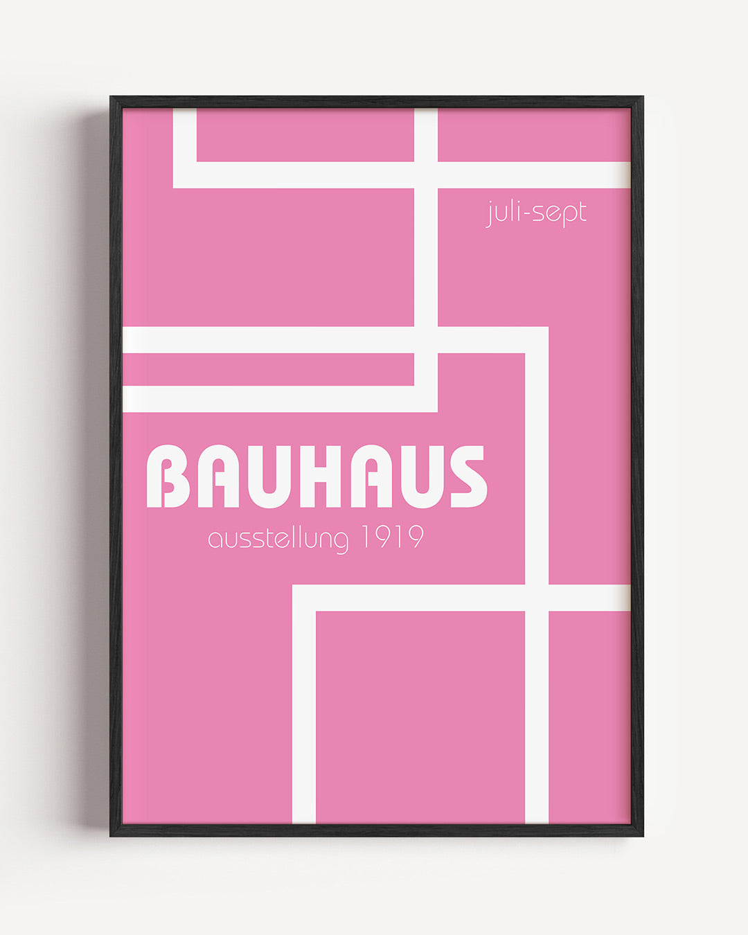 Lijnen en vlakkenspel – staande Bauhaus poster als wanddecoratie