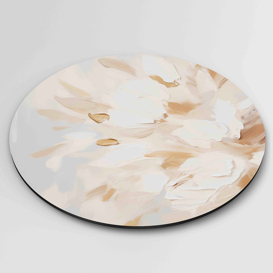 Bloemmotief – ronde wanddecoratie met abstract ontwerp