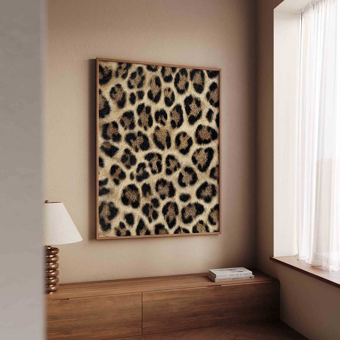 Luipaardprint – safari wandkunst als portret poster